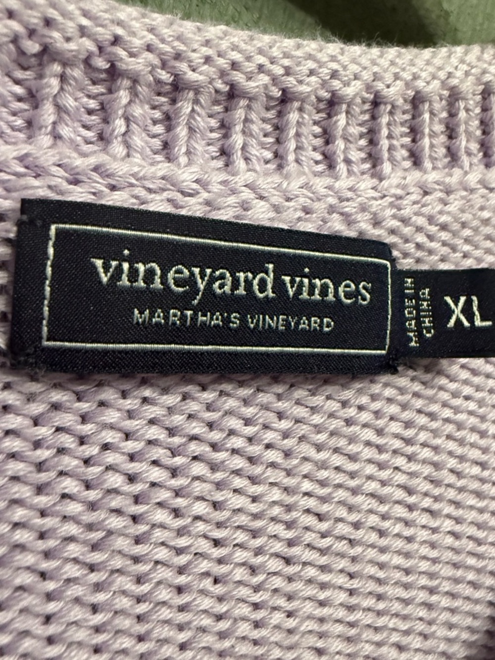 Vineyard Vines Women’s Purple Stripe Cotton Fisherman Sweater XL Preppy Coastal - Picture 4 of 8